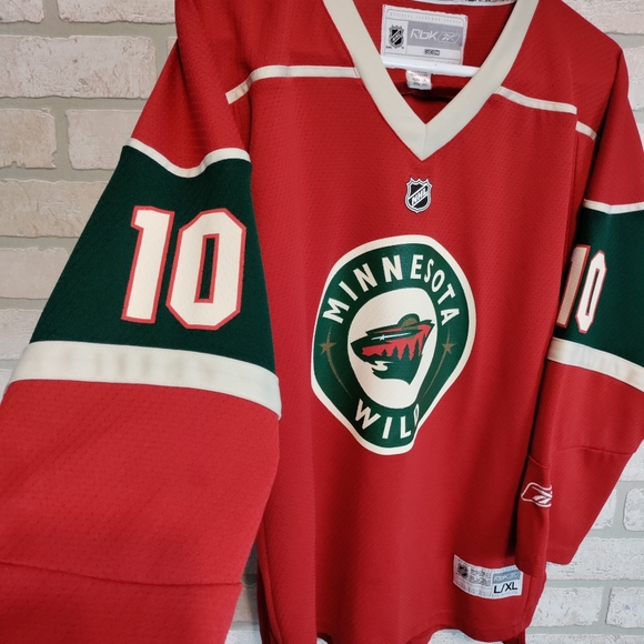 NHL Minnesota WILD Hockey Youth MARIAN GABORIK 10 Jersey Red/Green/Biege L/XL - Picture 2 of 11